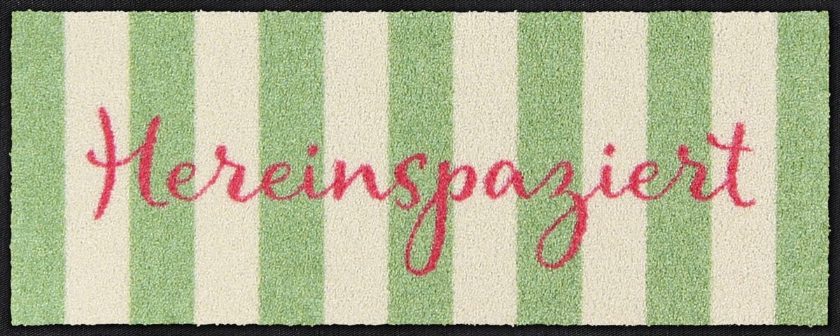 Fußabtreter klein 30x75 Hereinspaziert Streifen