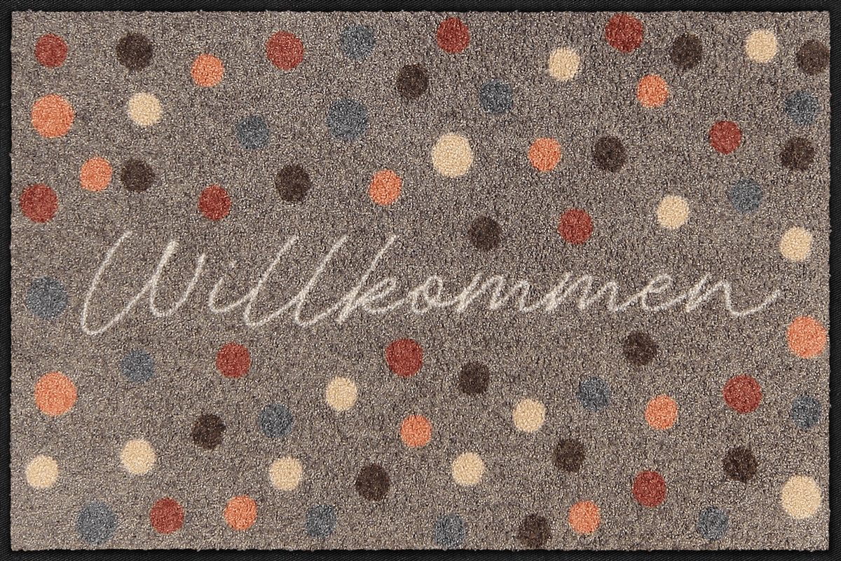 Fußmatte 50x75 Willkommen Dots