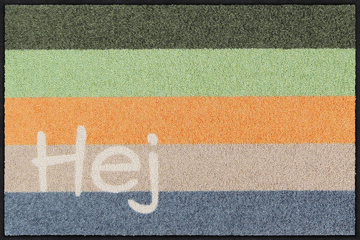 Fußmatte 50x75 Hej Stripes green