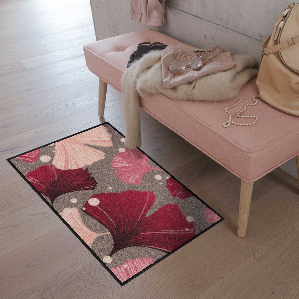 Fußmatte 50x75 Ginkgo Dance rose