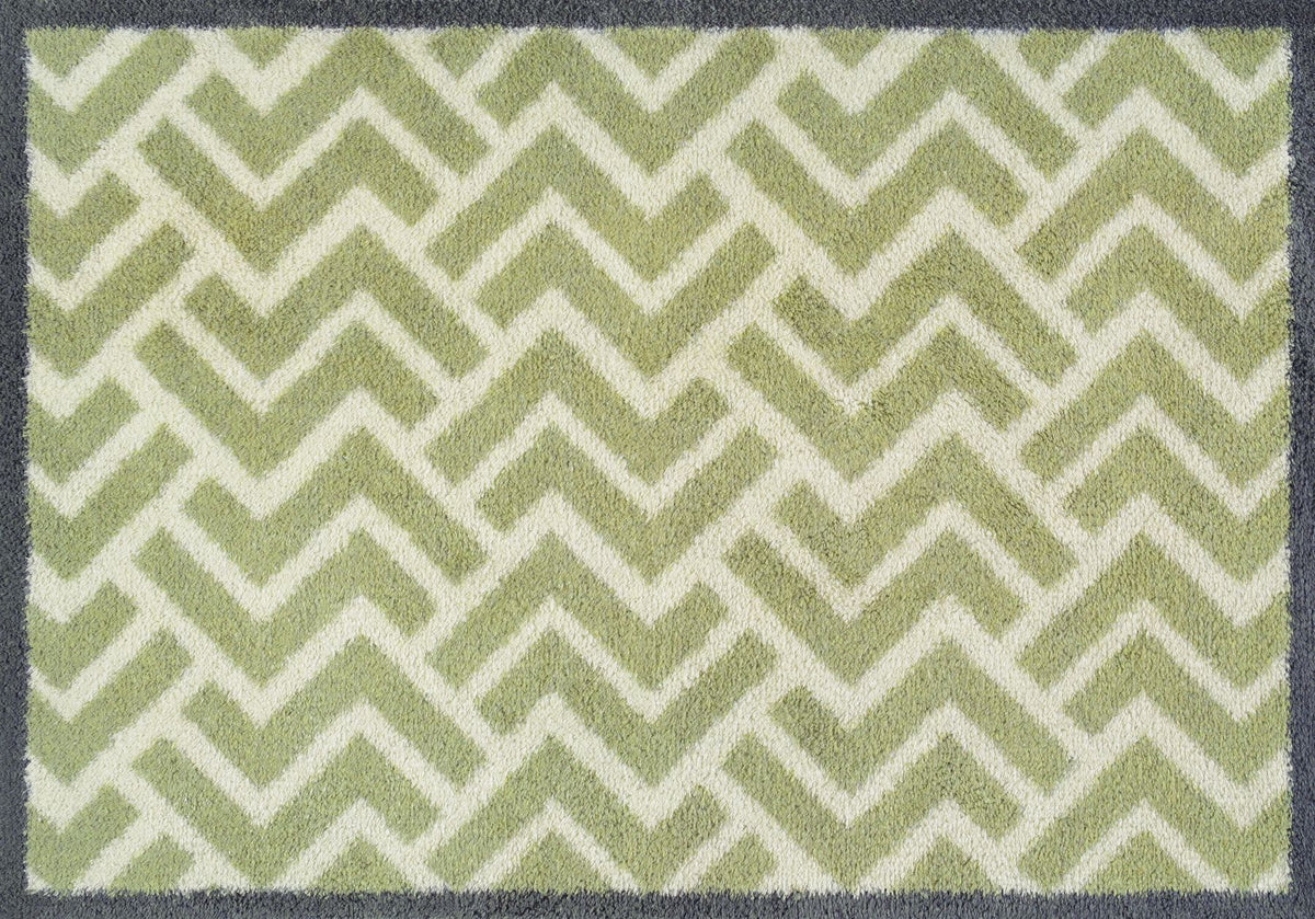 Fußmatte 60x85 Herringbone Green grün