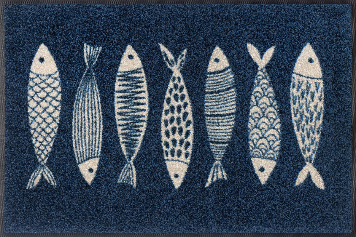 Fußmatte 50x75 Fish Tango blau