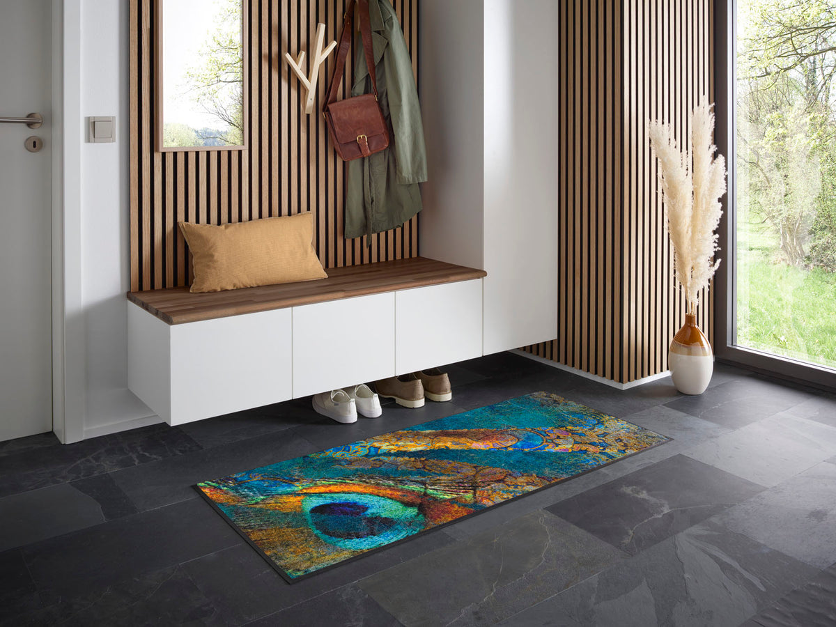 Läufer 60x140 Exotic Pavo blau