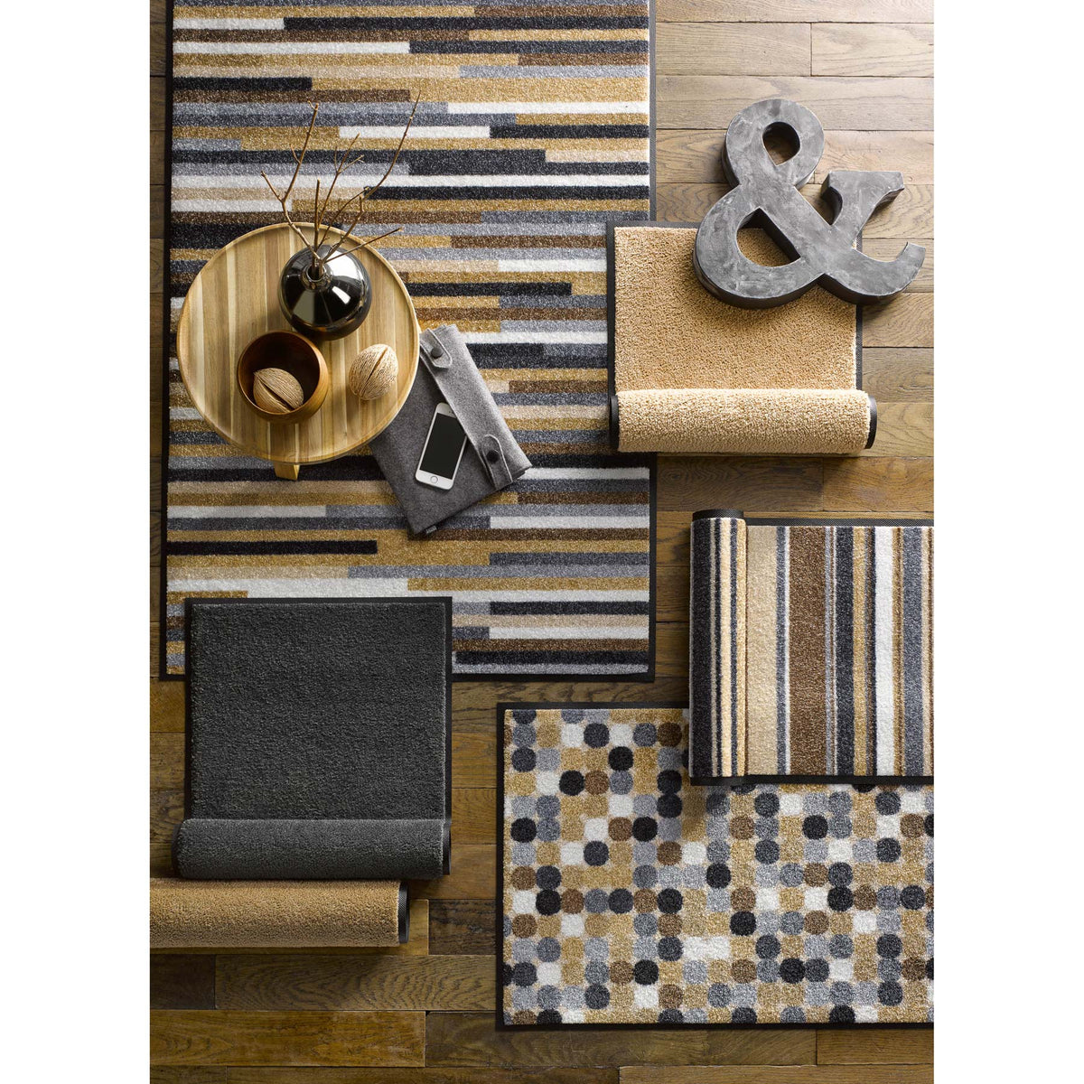 Fußmatte 75x120 Mikado Stripes nature beige