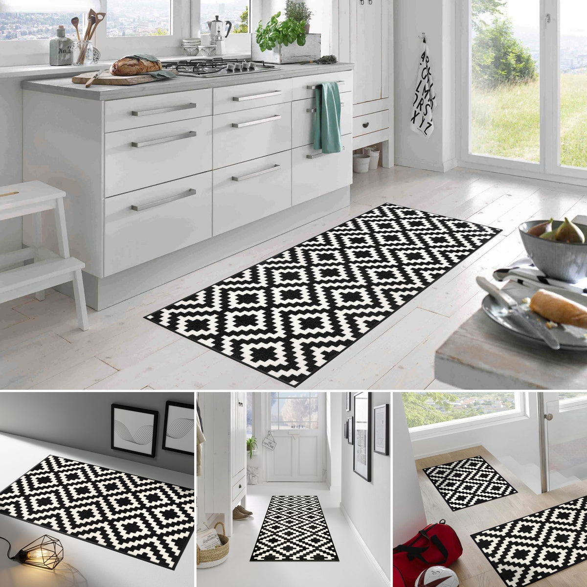 Teppichläufer 60x180 Kalmar schwarz