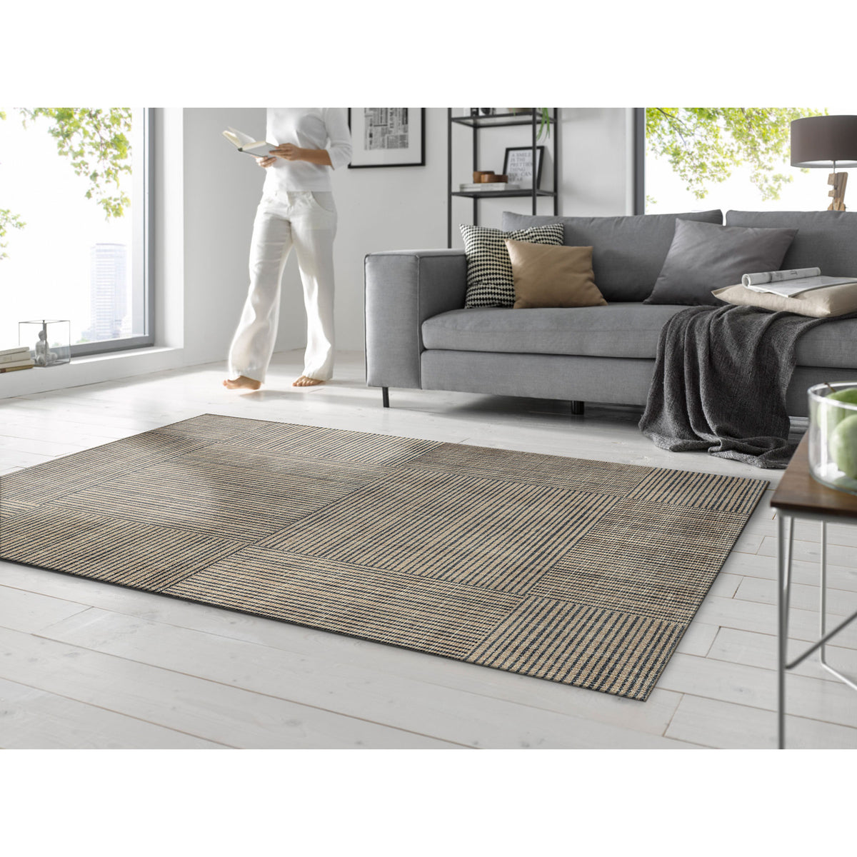 Wohnteppich 140x200 Canvas beige