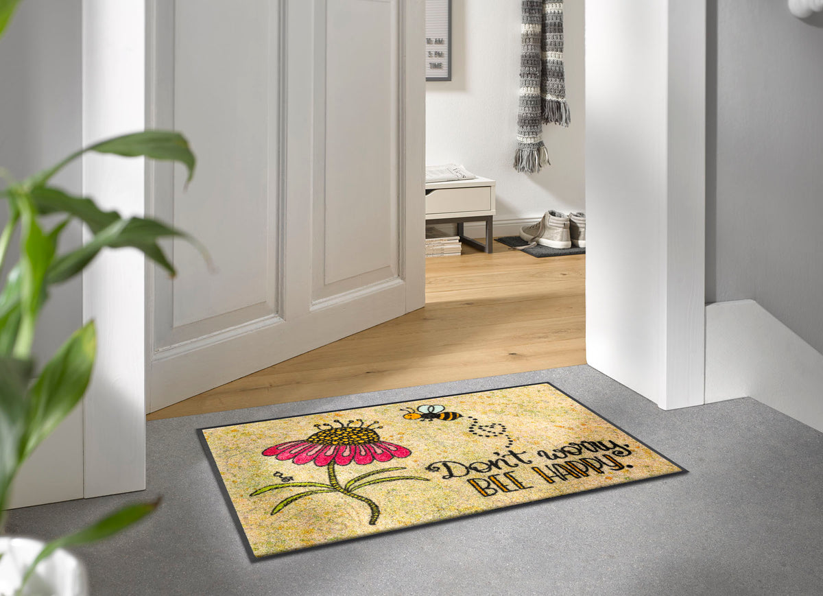 Fußmatte 50x75 Bee Happy beige