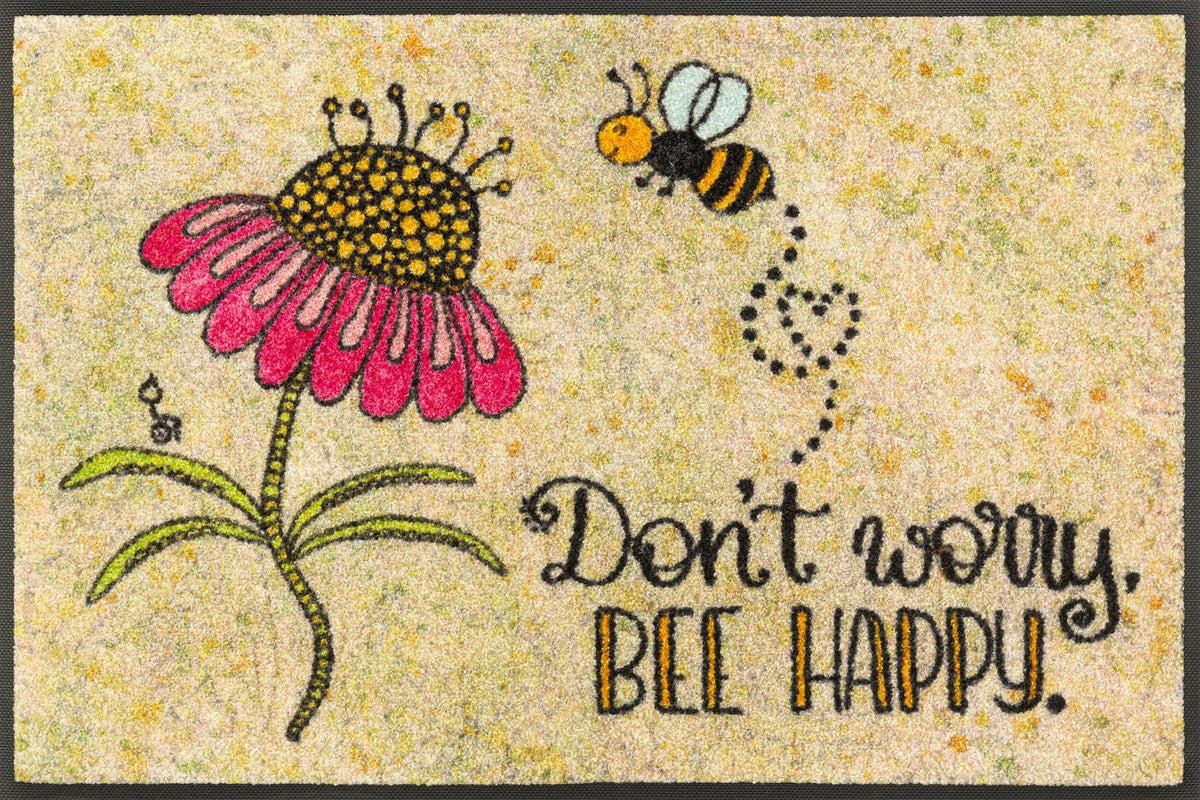 Fußmatte 50x75 Bee Happy beige
