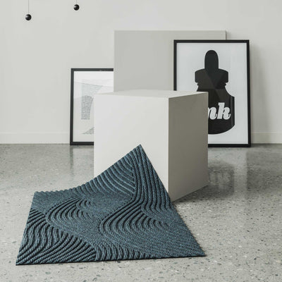Fußmatte 60 x 90 cm Sjø blau randlos