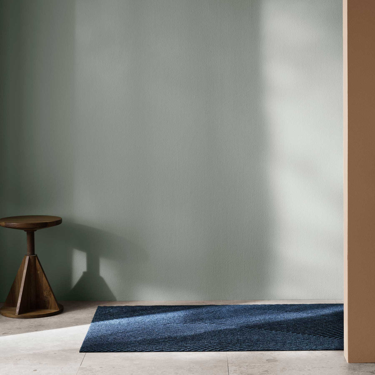 Fußmatte 60 x 90 cm Sjø blau randlos