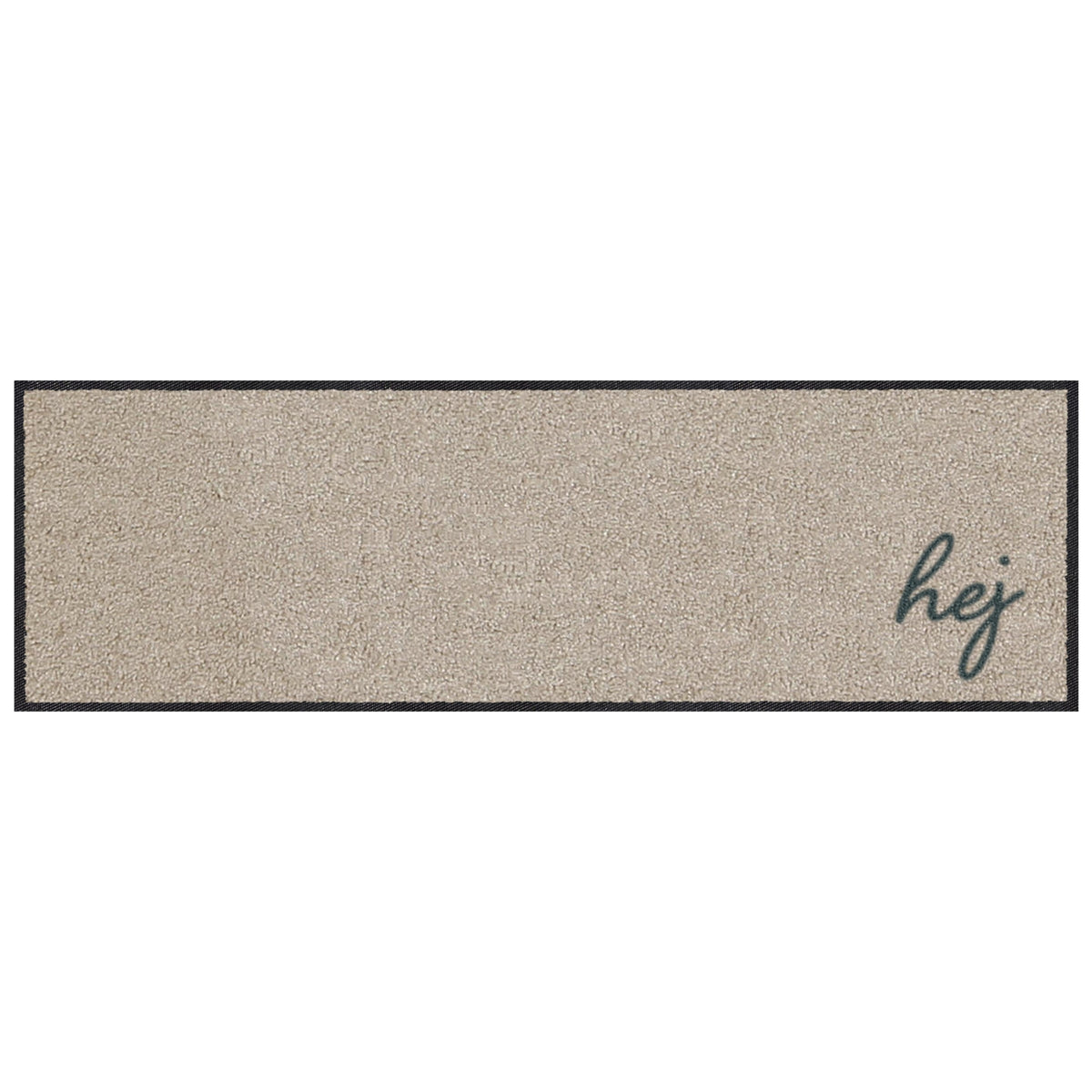 Schuhparkplatz beige mit Rand Schriftzug hej