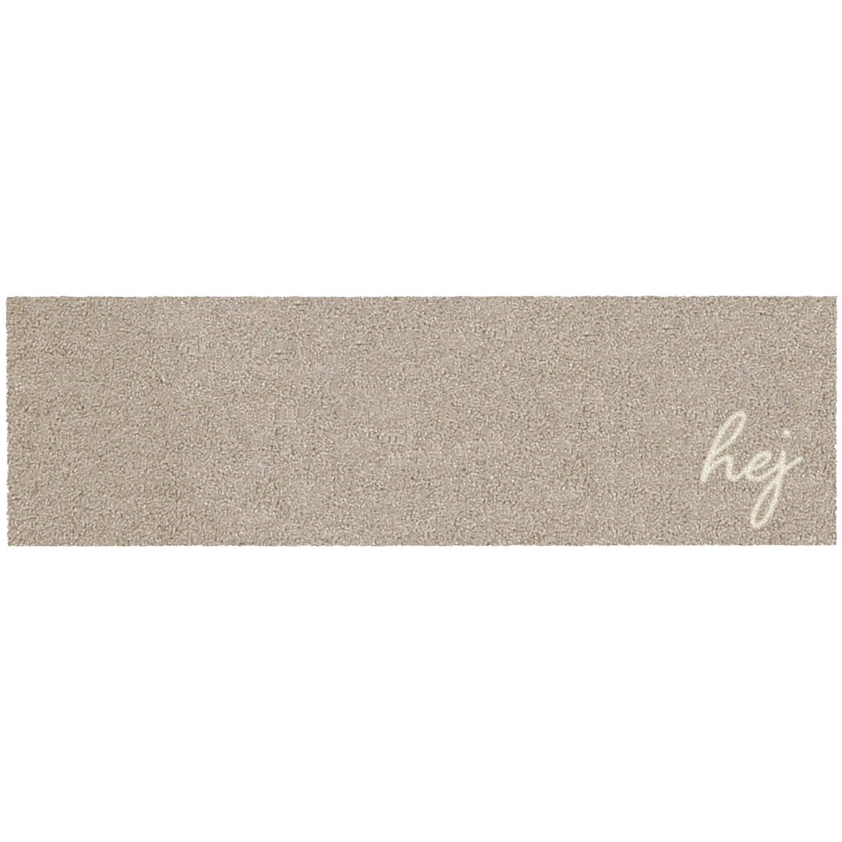 Schuhparkplatz beige Schriftzug hej