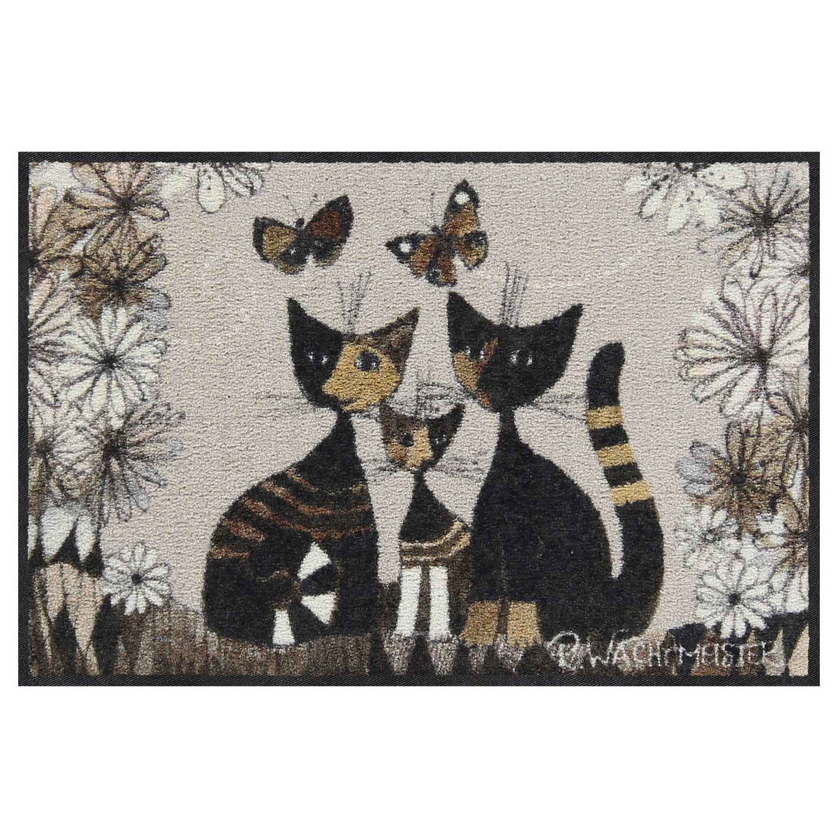 Fußmatte 50x75 Rosina Wachtmeister Gatti con Fiori braun