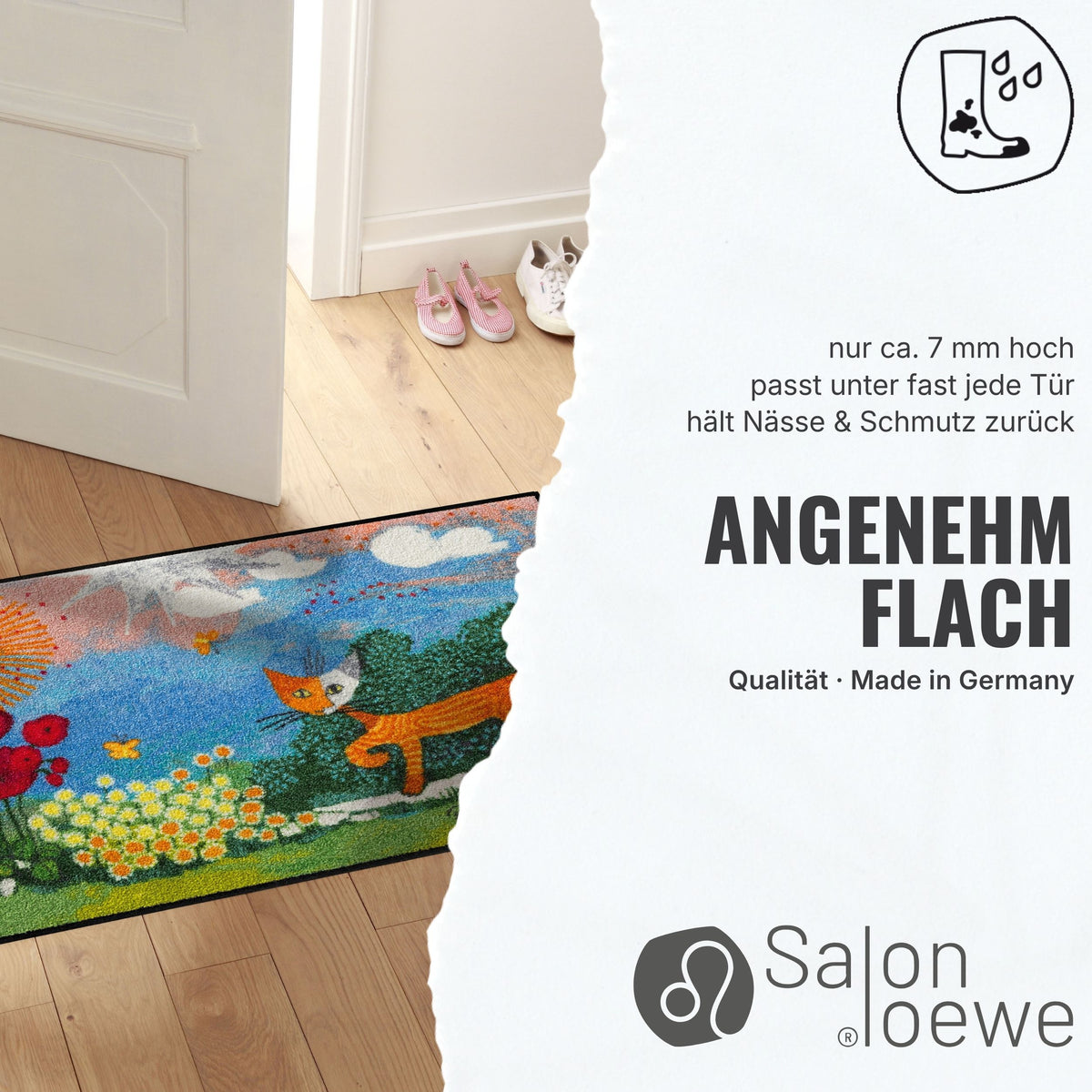 Flache Fußmatten Läufer Schuhparkplätze Rosina Wachtmeister EB203