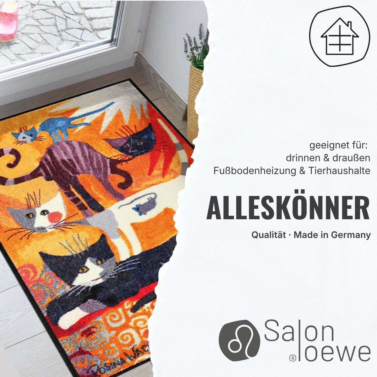 Fußmatte für innen und außen Tierhaushalte Rosina Wachtmeister EB202