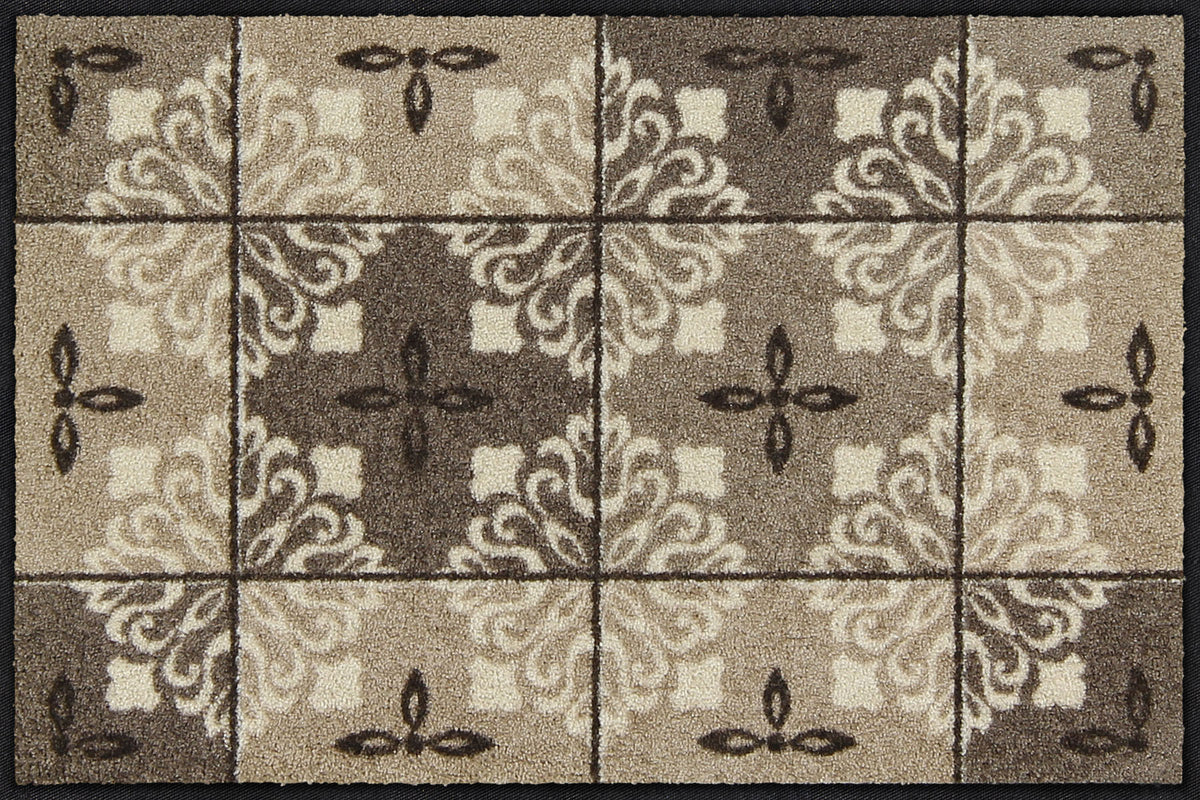 Fußmatte 50 x 75 cm Ornamontana taupe taupe