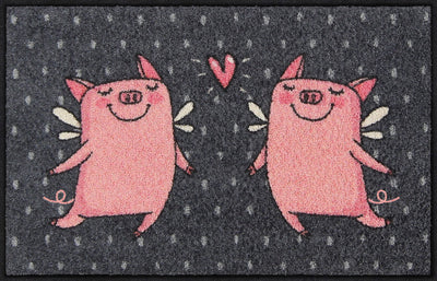 Fußmatte 45x70 Love Pigs grey