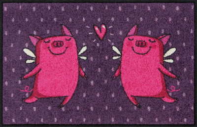 Fußmatte 45x70 Love Pigs violet