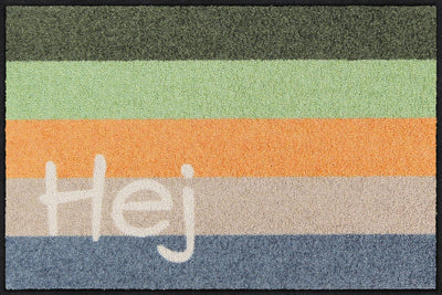 Fußmatte 50x75 Hej Stripes green