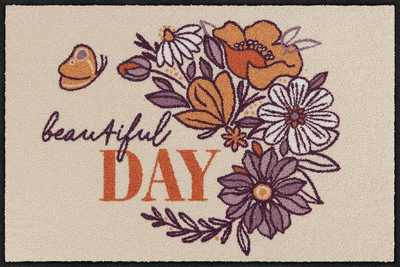 Fußmatte 50 x 75 cm Beautiful Day beige