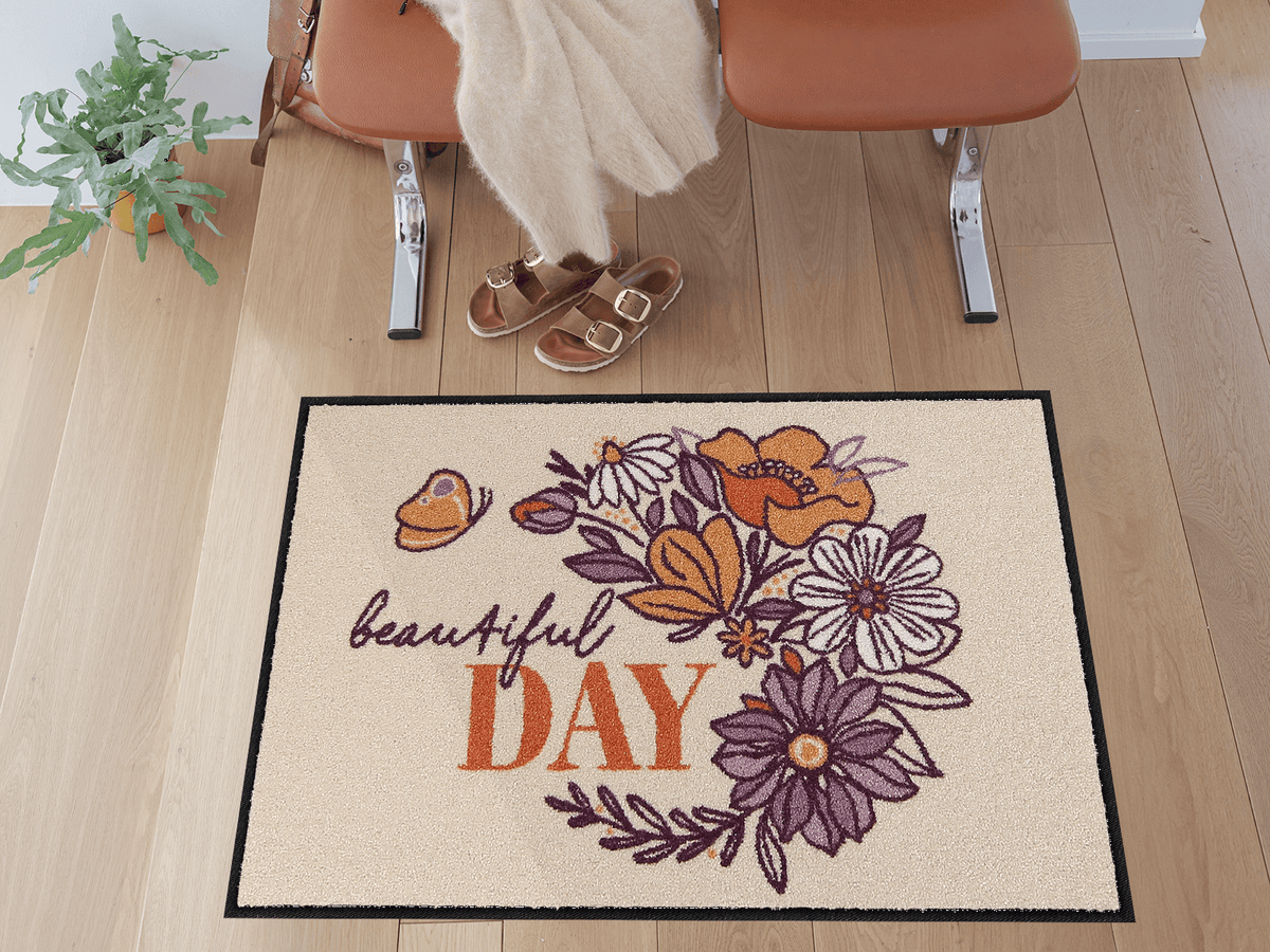 Fußmatte 50 x 75 cm Beautiful Day beige