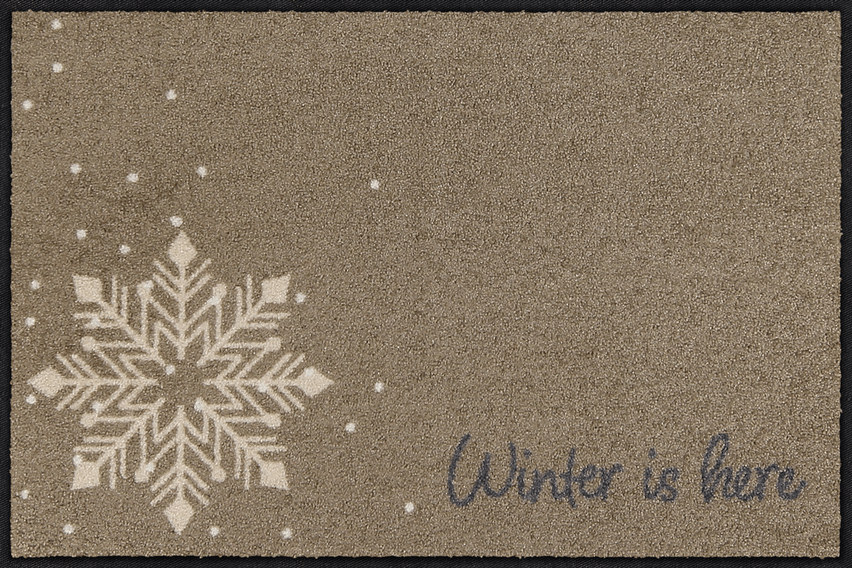 Fußmatte 50 x 75 cm Winter is Here beige