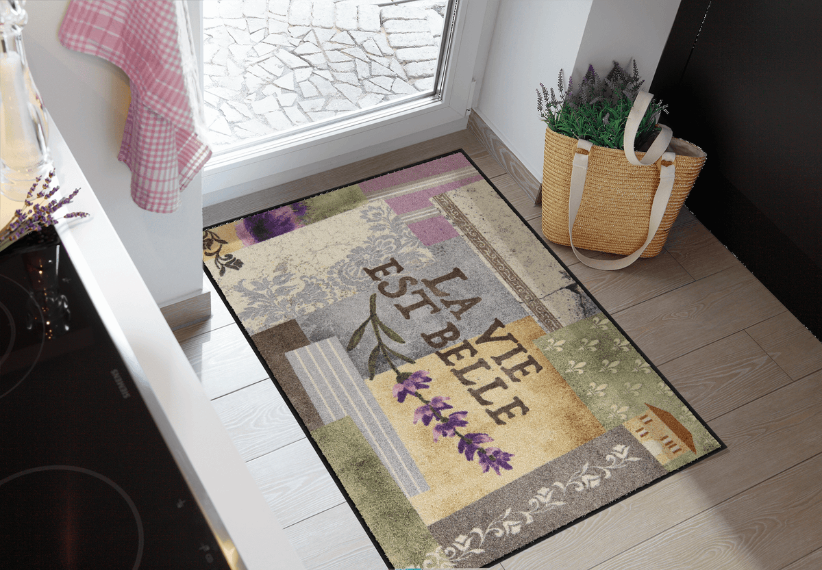 Fußmatte 75x120 La vie est belle lila