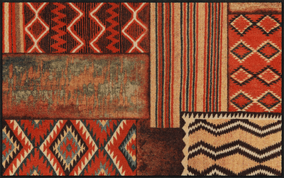 Fußmatte 75 x 120 cm Native Pattern orange