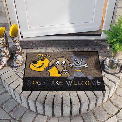 Fußmatte 50x75 DogsAre Welcome braun