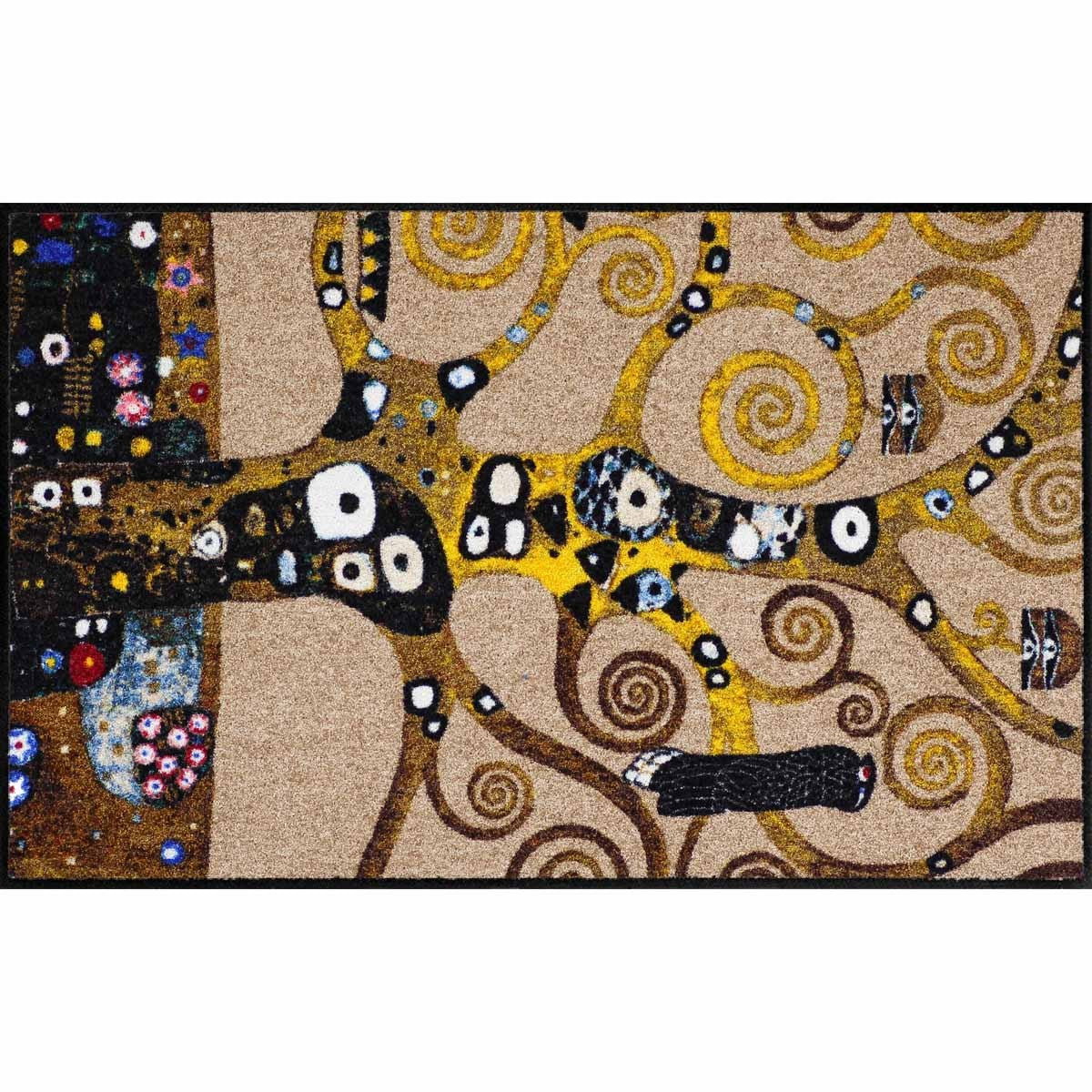 Fußmatte 75x120 Klimt Lebensbaum beige