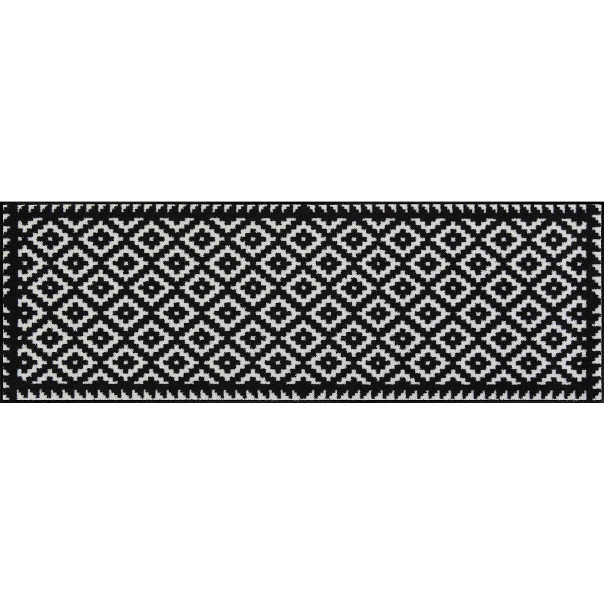 Teppichläufer 60x180 Tabuk Black & White schwarz