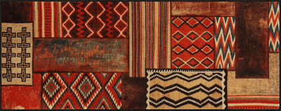 Teppichläufer 75 x 190 cm Native Pattern orange