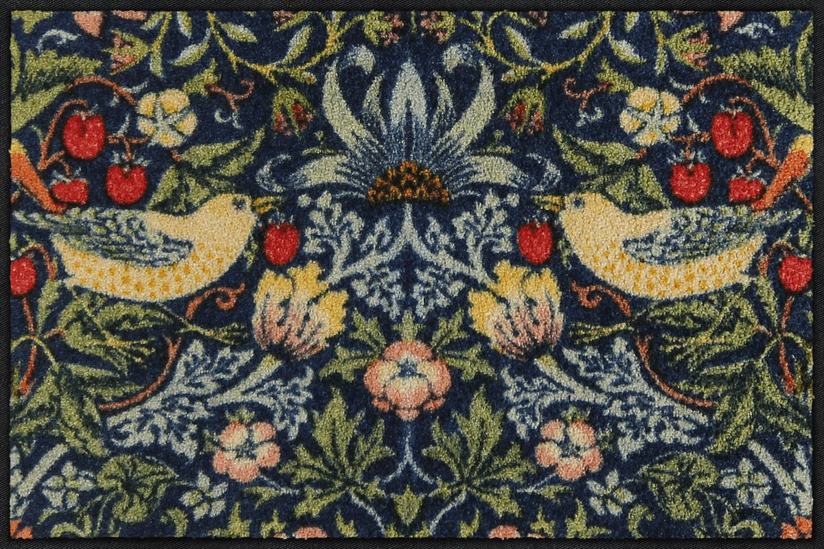 Fußmatte 50x75 Strawberry Thief blue