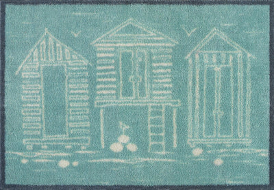 Fußmatte 60x85 Beach Huts Blue