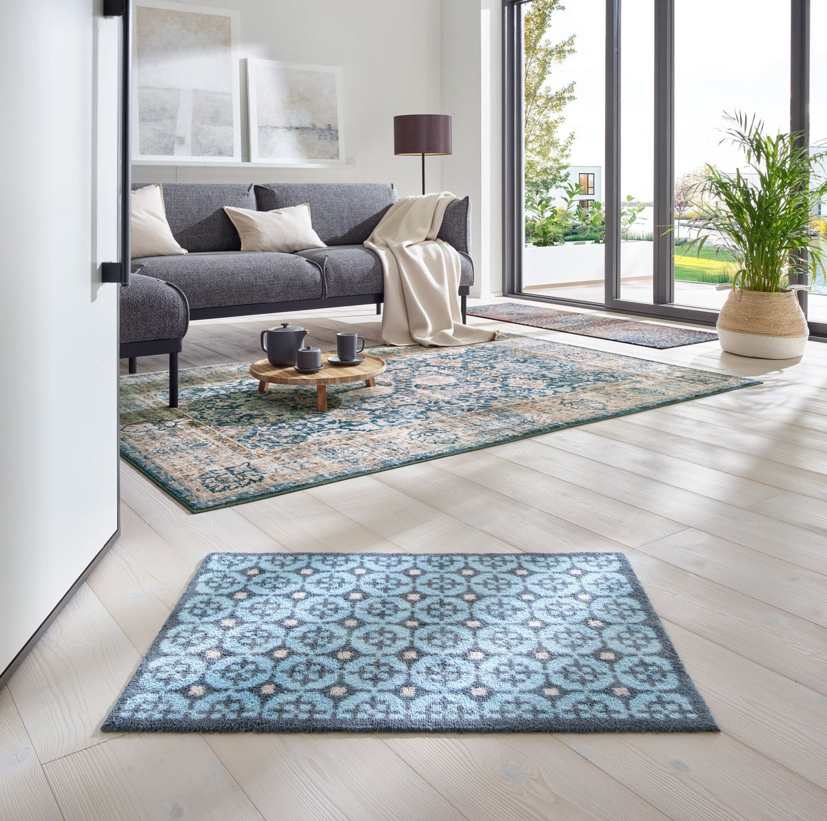 Fußmatte 60x85 Parterre Blue grau