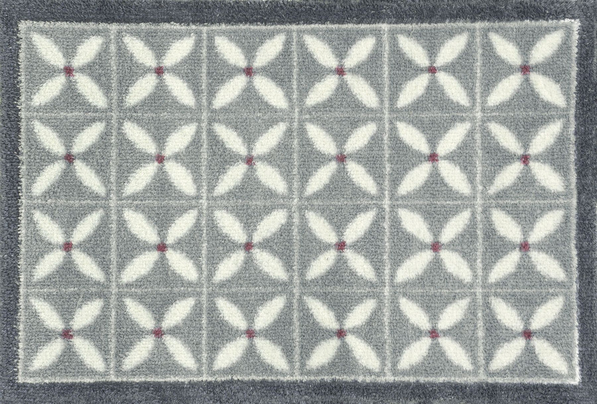 Fußmatte 40x60 Flower Fields Grey grau