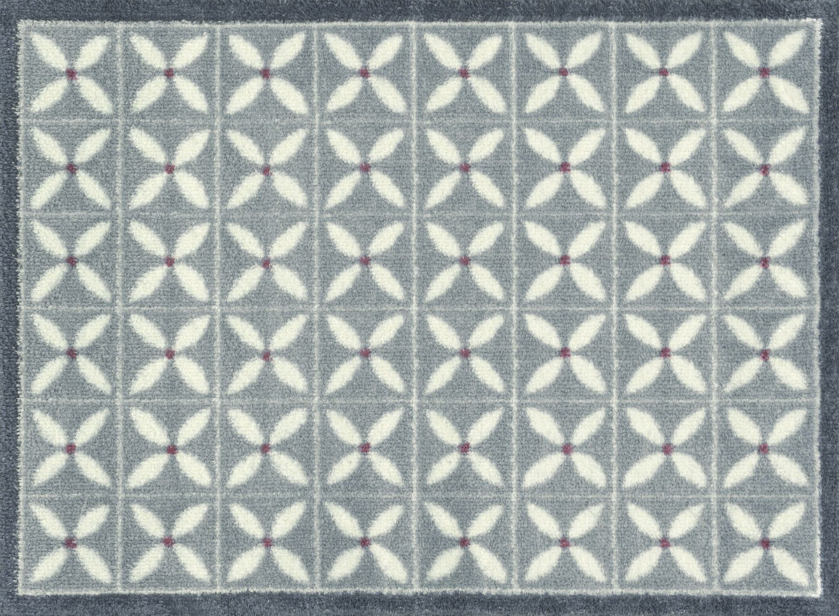 Fußmatte 60x85 Flower Fields Grey grau