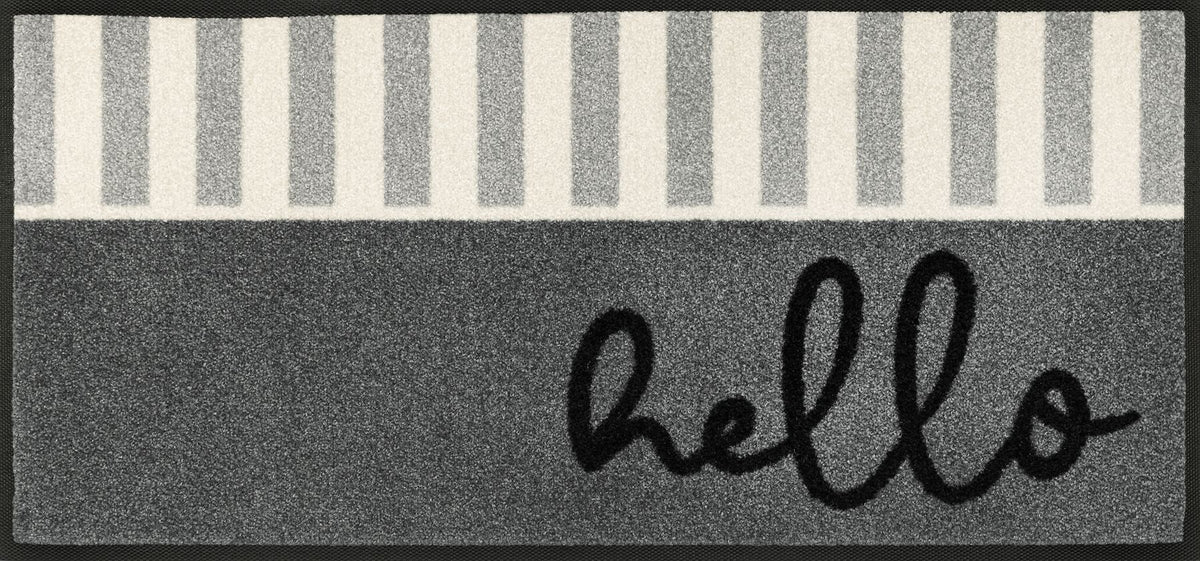 Fußabtreter klein 35x75 Hello Stripes grau