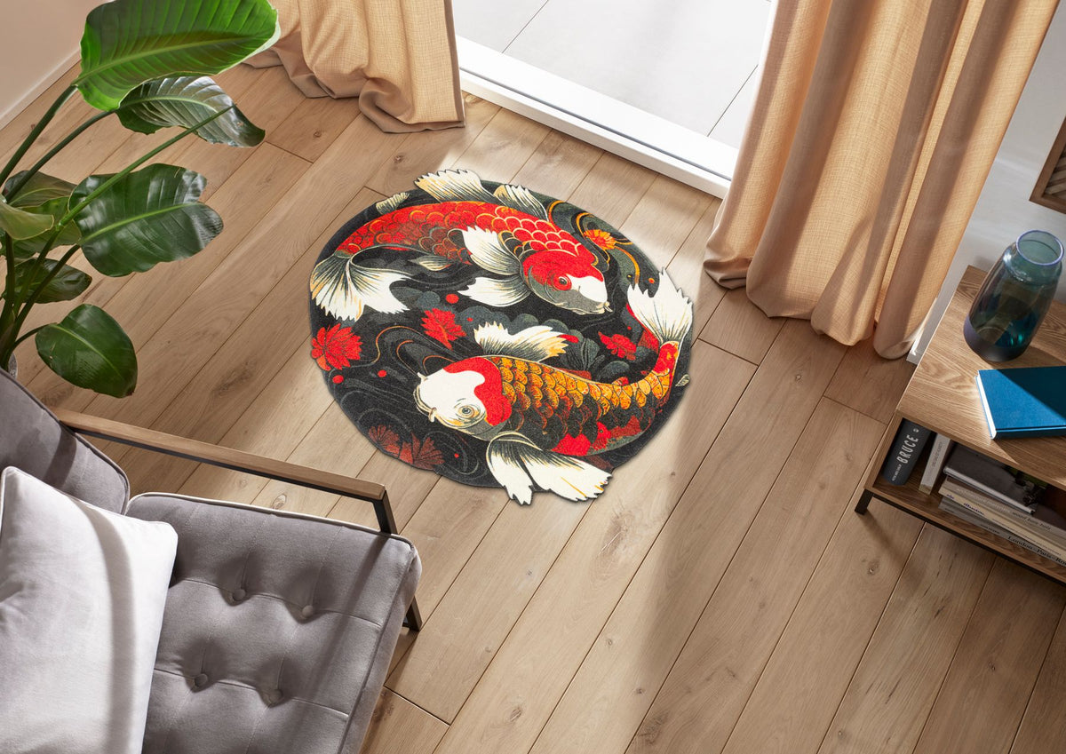 Fußmatte 90x90 Koi Couple