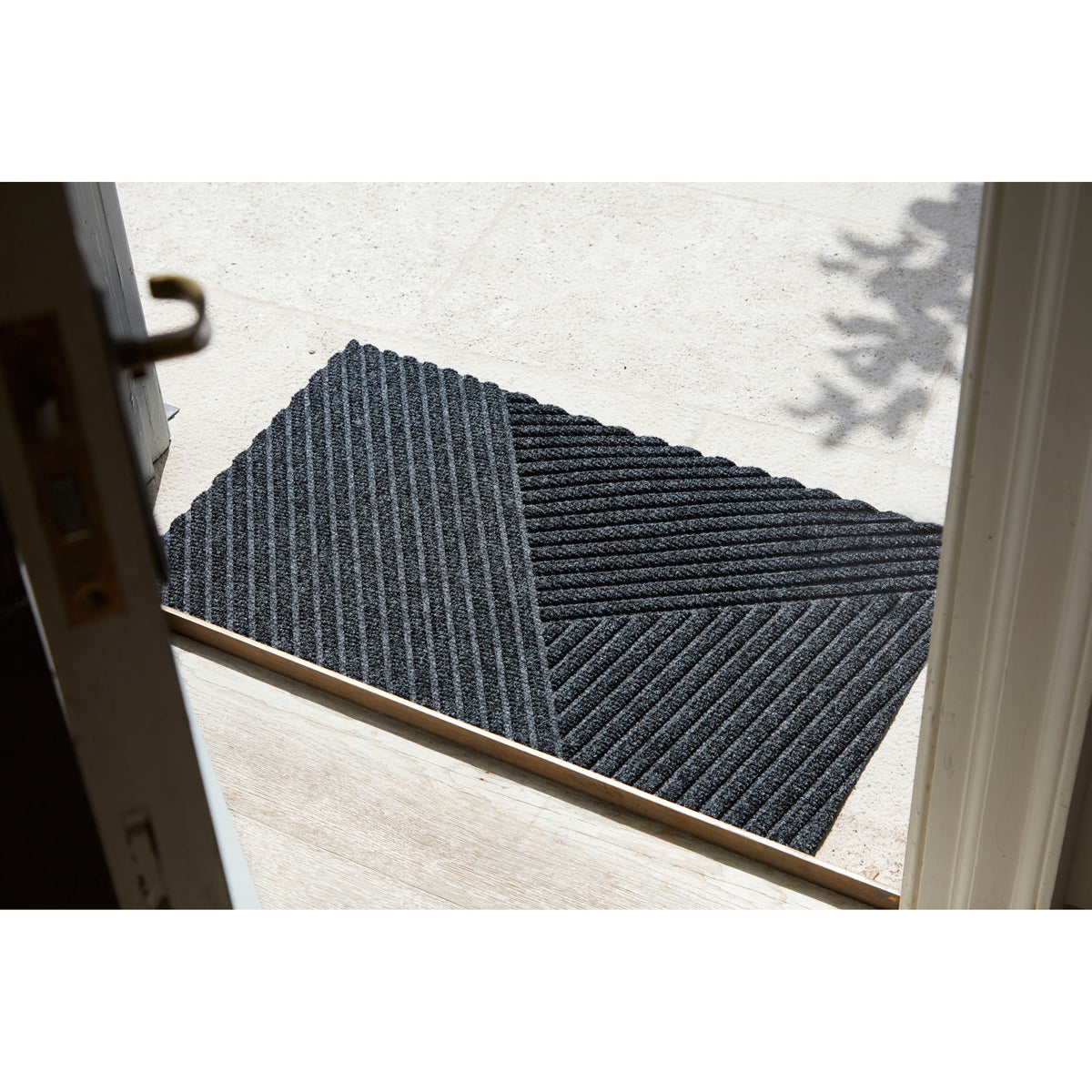 Fußmatte 45x75 Dune Stripes dark grey grau