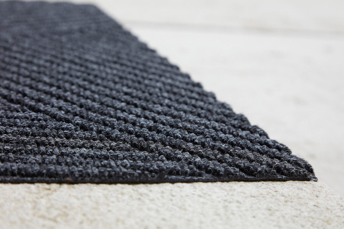 Fußmatte 60x90 Dune Stripes dark grey grau