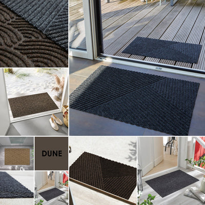 Fußmatte 60x90 Dune Stripes dark grey grau