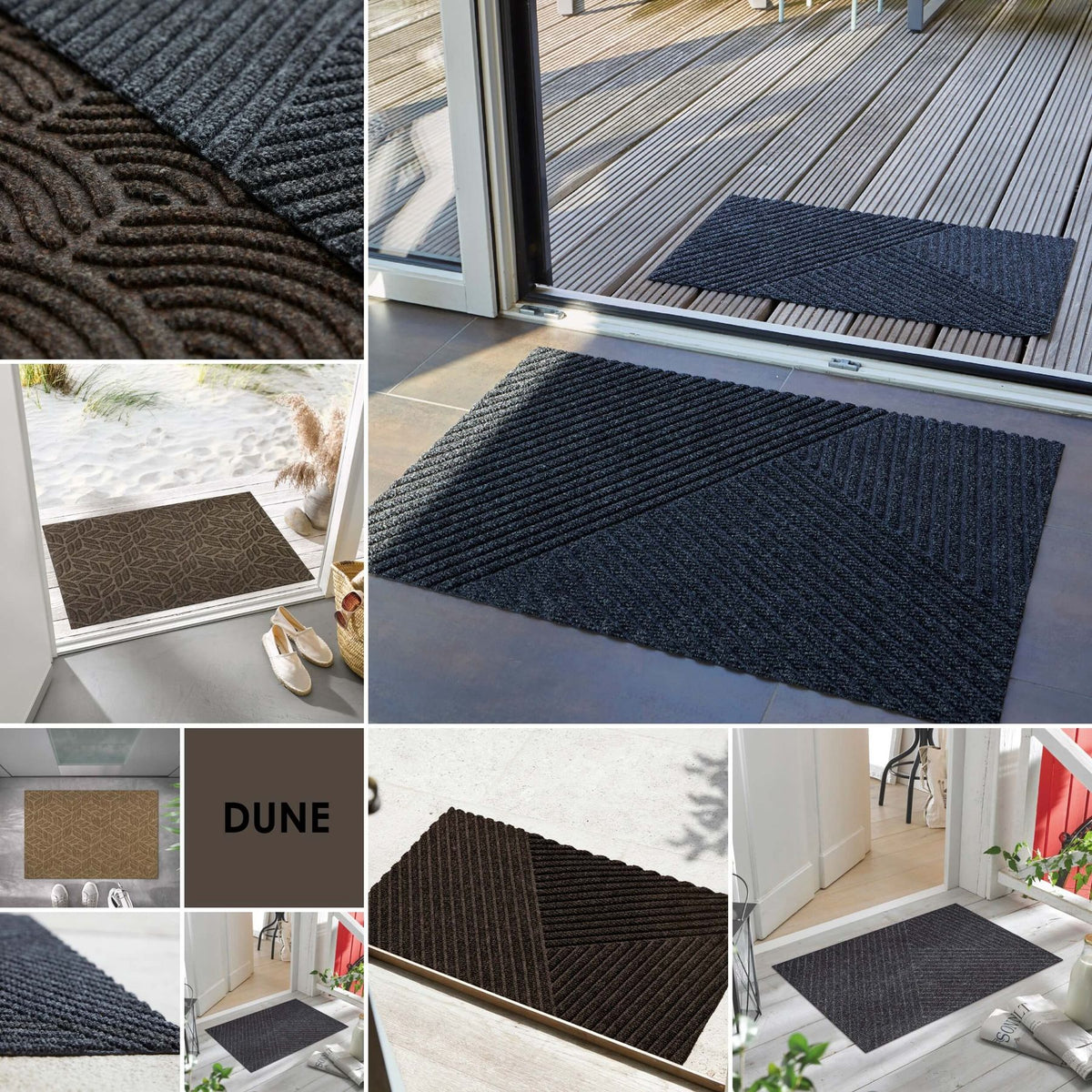 Fußmatte 45x75 Dune Waves dark grey grau