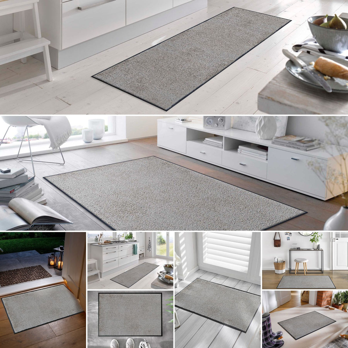 Fußmatte 60x90 Cool Grey silber