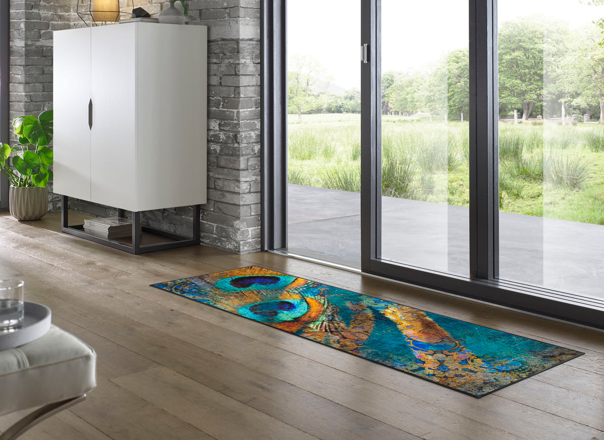 Teppichläufer 60x180 Exotic Pavo blau