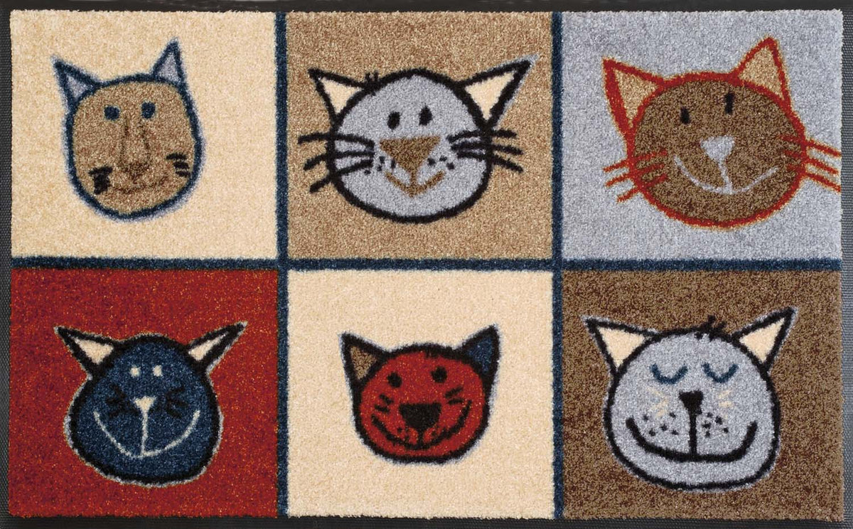 Fußmatte 50x75 Miau Miau anthrazit